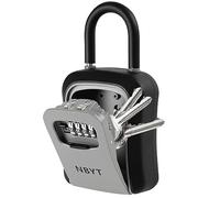 NBYT Portable Combination Lock Keybox for House Keys, Waterproof Key Safe Storage Lock Box With Shackle