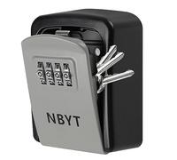NBYT Portable Combination Lock keybox, Wall Mount,For House Keys Key Hiders to Hide a Key Outside,Waterproof Key Safe Storage Lock Box (Small size)