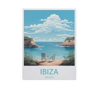 NBZRAOFV Ibiza Spain vintage travel poster landscape,Metal Tin Sign,For Farmhouse Home Bathroom Garage Cafe Office Kitchen Restaurant Man Cave Vintage Art Wall Decor Poster-yV1656(8x12Inch)