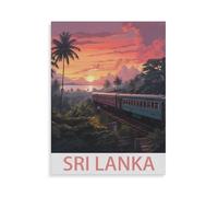 NBZRAOFV Sri Lanka Vintage Travel Posters，Funny Toilet Poster Sign, Vintage Metal Tin Sign, Bathroom Poster, Bathroom Decor, Home Wall Decor Art Tin Sign Plaque-yV1856（8x12Inch）