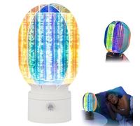 Nbzsmlkn 3D Rotating Aurora Night Light, Soft Glow Aurora Night Light, Dimmable Rechargeable for A Romantic Starry Atmosphere, for Home Room (1 pc)