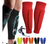Achilles Shinbang Shields,Shinbang Protector 2.0,ShinDefender Shin Guards,Shinbang Ski Protectors,Shindefender Shin Guards,Shinbang Protector Ski (Red,M)
