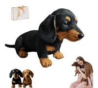 Nbzsmlkn Dachy 2.0 Ai Powered Plush Dog, The Dachy 2.0, Emotional Healing on Demand, Plush Sofa Ornaments and Decorations, The Comfort Hug You Have (Black)