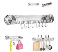 Nbzsmlkn Durable Wall Mounted Inline Vacuum Hooks, Wall Mounted Coat Rack, No Hole Punching & Waterproof Wall Hook, Thick Rounded Corners Design, Removable and Reusable (White)