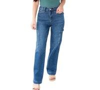 Nbzsmlkn High Waist Stretch Jeans for Women,High Waisted Tummy Control Stretchy Straight Leg Denim Pants,High Rise Baggy Pants with Pocket Streetwear (Blue,XXL)