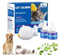 Nbzsmlkn Pet Calming Diffuser Set (Cat & Dog Versions),Cat Calming Diffuser,Cat Calming Diffuser Refill Kit,Dog Calming Diffuser (cats+2Refills,Unscented)