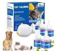 Nbzsmlkn Pet Calming Diffuser Set (Cat & Dog Versions),Cat Calming Diffuser,Cat Calming Diffuser Refill Kit,Dog Calming Diffuser (cats+4Refills,Lavender)