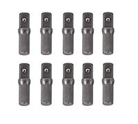 NC 10pcs Impact Socket Adapter Converter 1/4' Hex Shank to 1/4' Square Drive 25mm for Impact and Ratchet Wrenches