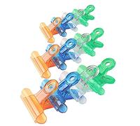 NC 12Pcs Plastic Clear Clips Clamps Utility Paper Clips Binder Clips Paper Clamps Reusable transparent binder clips for Home Office School Plastic Chip Bag Clips Clamps