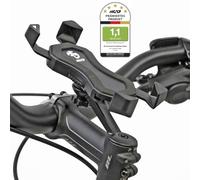 NC-17 Connect 3D Universal Holder # 1 / Smartphone and Mobile Phone Holder for Bikes / Motorcycle / Mobile Phone Holder for iPhone, Galaxy / Holder for GPS / Holder for Mobile Phone / Headsetcaps or Handlebar Mount / black