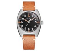 NC Baltany W 10 Tonneau Watch Homage RAF British Army Watch Stainless Steel NH38 Automatic Vintage Wrist Watch for Men, leather strap, Classic
