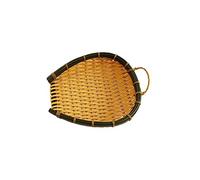 NC Bamboo Sieve Basket, Round, Brown, 18cm Diameter, 17cm Width, 5cm Height, Rustic Style, Bamboo Handle