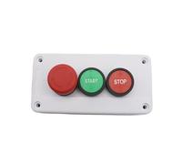 NC Emergency Stop NO Red Green Push Button Switch Station Start Stop Self-sealing Waterproof Button Switch Industrial 600V 10A(Start-Stop)