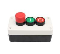 NC Emergency Stop NO Red Green Push Button Switch Station Start Stop Self-sealing Waterproof Button Switch Industrial 600V 10A(Scram I O)