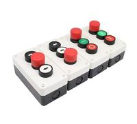 NC Emergency Stop NO Red Green Push Button Switch Station Start Stop Self-sealing Waterproof Button Switches Industrial 600V 10A(Scram Start stop)