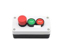 NC Emergency Stop NO Red Green Push Button Switch Station Start Stop Self-sealing Waterproof Button Switch Industrial 600V 10A IDGTTLDF(Start-Stop)