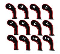 NC Golf Iron Head Covers, 12pcs Golf Head Covers, Zipper Golf Club Head Covers with Number Tags for Ping Titleist Callaway Taylormade Cobra