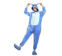 NC Joystart Adult Onesie Animal Pajamas Unisex Carnival Halloween Cosplay Costume Sleepwear (Medium, Blue)