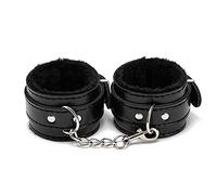NC Plush Fluffy Wrist Handcuffs Bracelet Soft Plush Leg Cuffs Anklet Bangle Role Play Exercise Bands Leash Sex Detachable Adjustable Chain for Home Yoga Gyms Party Cosplay Jewelry, Plush, plush