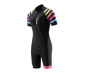 NC Womens Premium Padded Triathlon Tri Suit Compression Breathable Running Swimming Cycling Skin Suit - XL