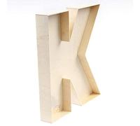 NC Wooden Fillable Letter Box K - 22 cm (L) x 2.5 cm (W) x 22 cm (H) - Decorative Fillable Letter Box