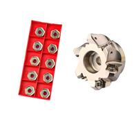 NC45HX0906 Double-sided 45 Degree Fast Feed Heavy Cutting Face Milling Cutter Head HNGX0906 12-edge Insert CNC Lathe Accessories(HNMU0906ANSN 10PCS D80R-27-6T)