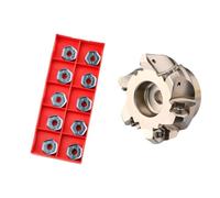 NC45HX0906 Face Milling Cutter Head 45 Degree Fast Feed Disc For Insert HNGX0906 Double Sided 12 Flutes CNC Lathe Accessories(HNMU0906ANSN 10PCS,D125R-40-8T)