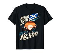 NC500 Scotland Road Trip Adventure Value Graphic T-Shirt, Men, Black, S
