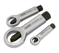 NC922 Nut Splitter Set 9-22mm (3-Piece) - Safe Removal of Corroded Nuts, Drop-Forged Steel Body, Chrome Moly Pin