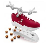 NCAA Alabama Crimson Tide Cleat Sneaker Spike Dog Toy, Treat Dispenser Chew Toy for Dogs, Interactive Rope Tug Toy, Slow Feeder Natural Rubber Dog Toy with Official Team Logo for Puppies & Adult Dogs