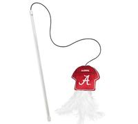 NCAA Alabama Crimson Tide Team Jersey Wand with CAT NIP, Cat Toy Jersey Shaped Plush Teaser Toy for Cats & Kittens - Interactive Pet Toy for Play & Exercise