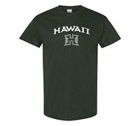 NCAA Arch Logo - NCAA Sports Team Color T Shirt, Hawaii Rainbow Warriors Forest, XL