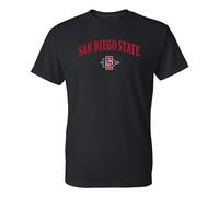 NCAA Arch Logo - NCAA Sports Team Color T Shirt, San Diego State Black, S
