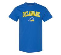 NCAA Arch Logo, Team Color T Shirt, College, University, Delaware Blue Hens Royal, L