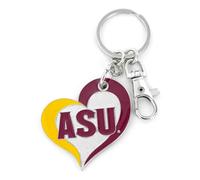 NCAA Arizona State Sun Devils Swirl Heart Keychain