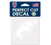 NCAA Arkansas Razorbacks 4x4 Perfect Cut White Decal, One Size, Team Color