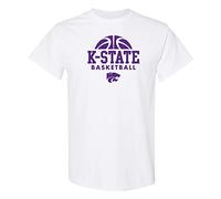 NCAA Basketball Hype Logo, Team Color T Shirt, College, University, Kansas State Wildcats White, XXL