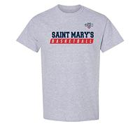 NCAA Basketball Slant, Team Color T Shirt, College, University, Saint Mary's College Gaels Sport Grey, X-Large