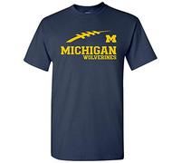 NCAA Football Horizon, Team Color T Shirt, College, University, Michigan Wolverines Navy, XL