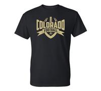 NCAA Football Rush, Team Color T Shirt, College, University, University of Colorado Buffaloes Black, L