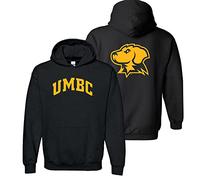 NCAA Front and Back Print, Team Color Hoodie, College, University - Black - XXL