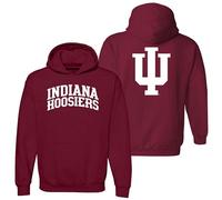 NCAA Front and Back Print, Team Color Hoodie, College, University - Red - Medium
