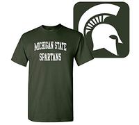 NCAA Front and Back Print, Team Color T Shirt, College, University - Green - XXL