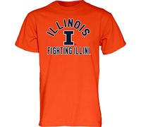 NCAA Illinois Illini Mens T Shirt Line Up Secondary Color, Illinois Illini Orange, Large