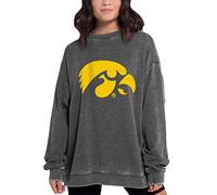 NCAA Iowa Hawkeyes Womens Campus Pullover, Charcoal, Large