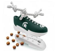 NCAA Michigan State Spartans Cleat Sneaker Spike Dog Toy, Treat Dispenser Chew Toy for Dogs, Interactive Rope Tug, Slow Feeder Natural Rubber Dog Toy with Official Team Logo for Puppies & Adult Dogs