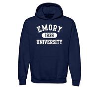NCAA Officially Licensed College - University Team Color Athletic Arch Hoodie, Emory Eagles Navy, M