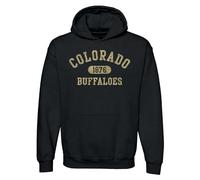 NCAA Officially Licensed College - University Team Color Athletic Arch Hoodie, University of Colorado Buffaloes Black, Large
