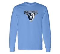 NCAA Officially Licensed College - University Team Color Primary Logo Long Sleeve, Maine Black Bears C Blue, L