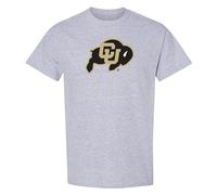 NCAA Officially Licensed College - University Team Mascot/Logo Basic T Shirt, University of Colorado Buffaloes Sport Grey, XL
